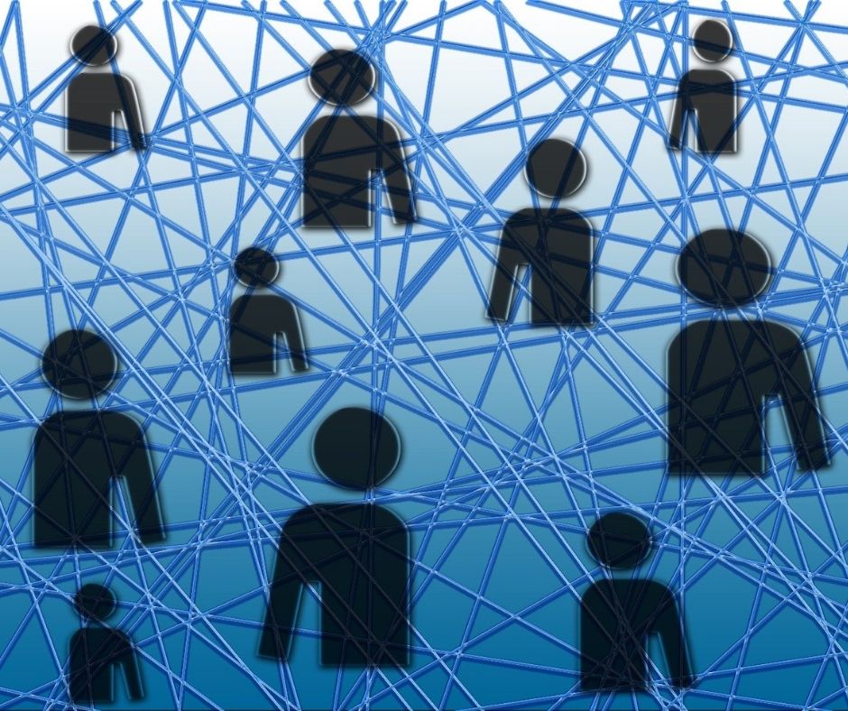 Real estate agent walking clients through a property